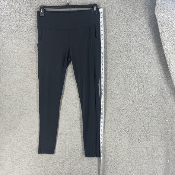 Prana Pants Womens Large Black High Rise Leggings Stretch Yoga Athletic Pockets - Picture 3 of 10